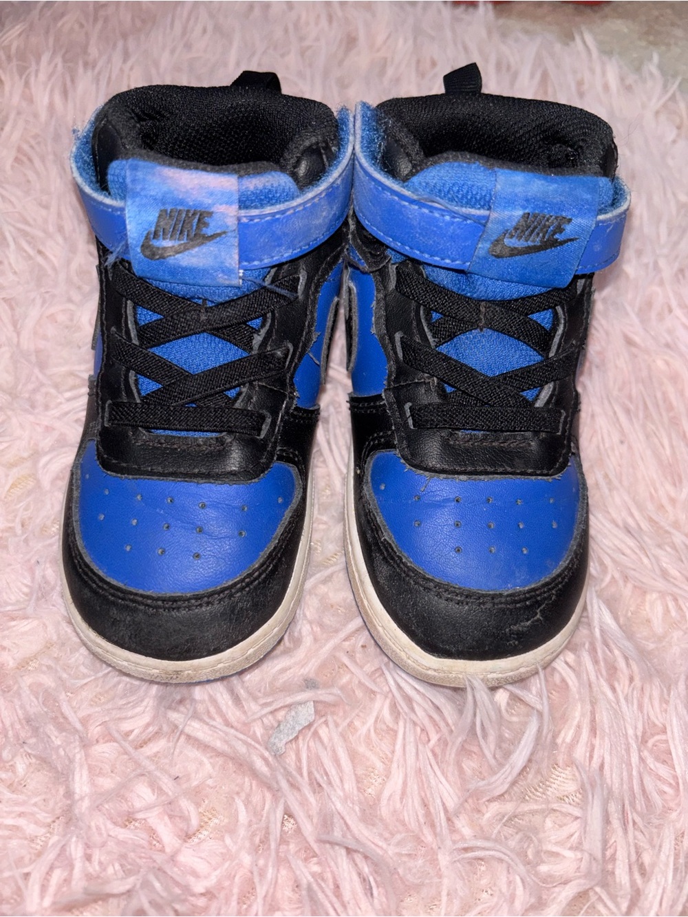 Nike Kids Blue and Black High-Top Sneakers